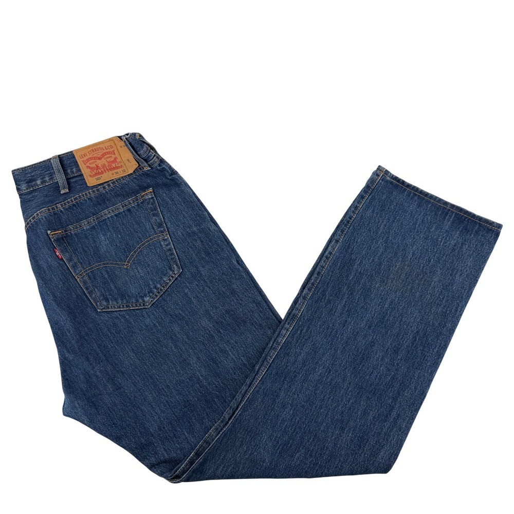 Levi's 501 Original Fit Jeans Mens 38x32 Blue Medium Wash Button Fly Straight